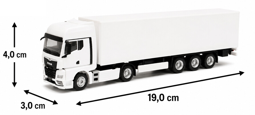 MAN TGX basismodel met trailer schaal 1:87