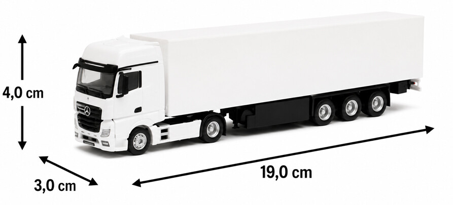 Mercedes-Benz Actros basismodel met trailer schaal 1:87